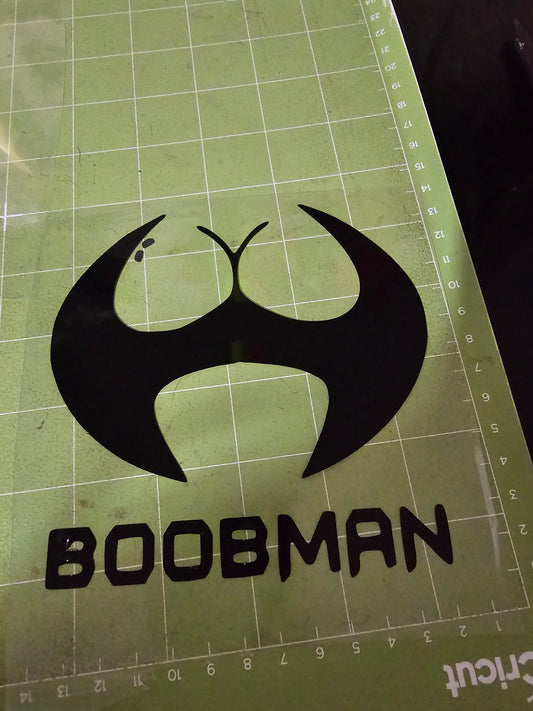 Boob man decal