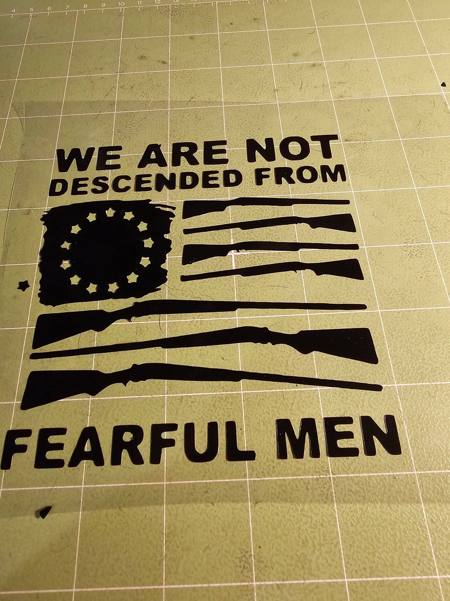 We are not descended from fearful decal.